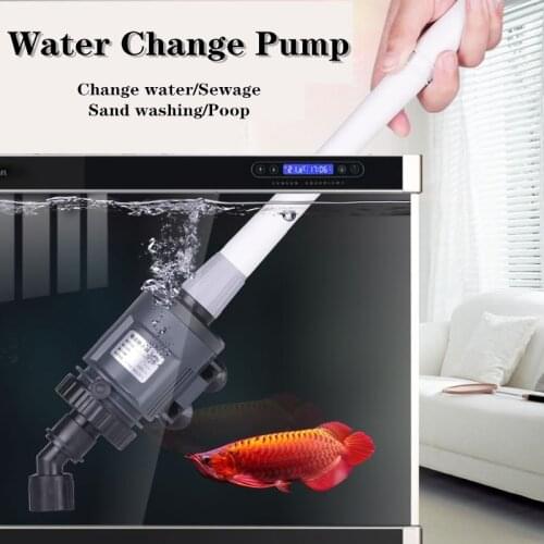 Electric Aquarium Water Change Pump Auto Fish Tank Gravel Cleaner Siphon Filter Pump Wash Sand Filter