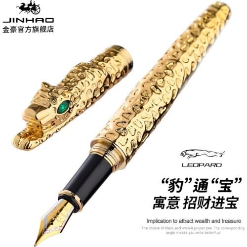 JINHAO Brand New Luxury High Quality Fountain Pen Leopard Ink Pen Art Pens Luxury Collection Business Office Pens