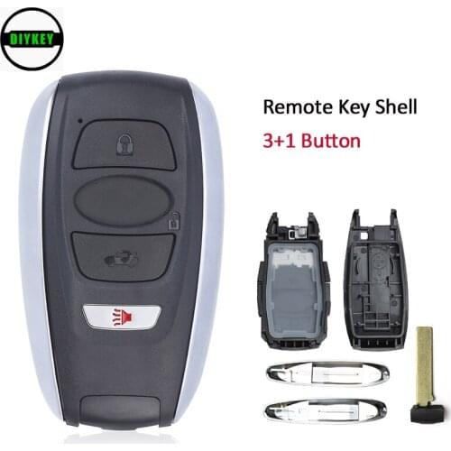 DIYKEY 3+1/4 Buttons Remote Car Key Shell Case Fob for Subaru BRZ WRX STI Legacy Outback XV Crosstrek Replacement