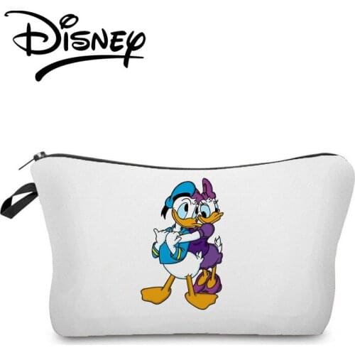 Disney Donald Duck Cosmetic Bags Cartoon Makeup Bag High Quality Fashion Storage Bag Hot Sale Child Pencil Case Custom Pattern