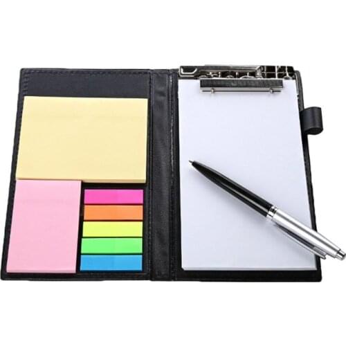 Creative Sticky Notes Notepad Stationery Leather Diary Notebook with Pen Office School Supplies