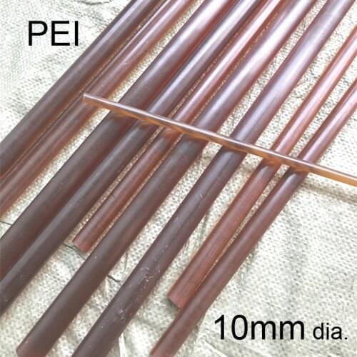 10mm diameter PEI round bar PEI Round rod amber colour PEI Polyetherimide Stick Ultem