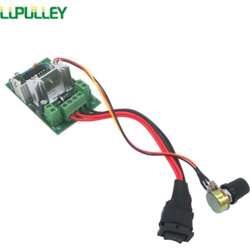 LUPULLEY PWM DC Motor Speed Controller/Regulator DC 12V/24V/36V Current 5A with Self-resetting Fuse Reversible Rotation Motors