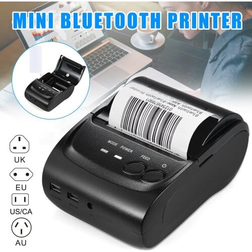 Mini Bluetooth Printer 58mm Bluetooth 4.0 USB Receipt Printer for iOS Android 2021
