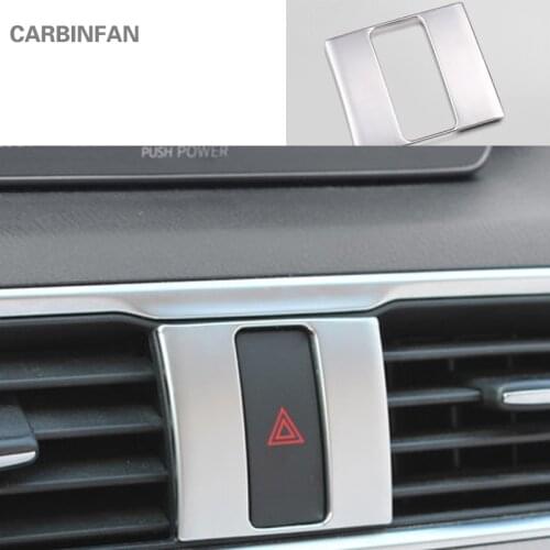 Car Interior Mouldings Warning lamp sequins Central control safety flash button decorative Trim for Mazda 3 Axela 2017 P396