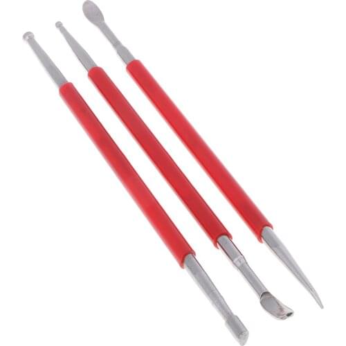 3 Pieces Set Stainless Steel Polymer Clay Dotting Sculpting Modeling Tools