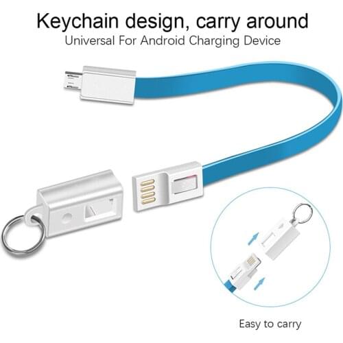 2020 New Key Chain Micro USB Type C Cable Fast Charging Cable For iphone fro type-c Charger Usbc Typec Keychain Cord Short Cabel