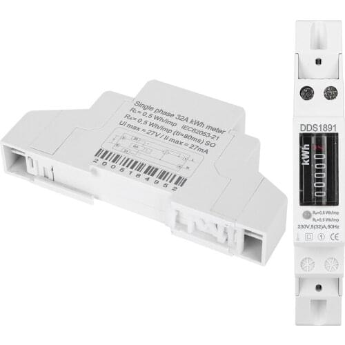 Single Phase Meter DDS1891 High Accuracy 2P LCD Electricity Rail Energy Meters 50Hz 230V Energy Meter