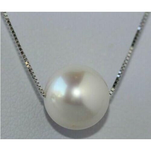 8mm Natural Australian South Sea Round White Pearl Pendant Necklace 18inch