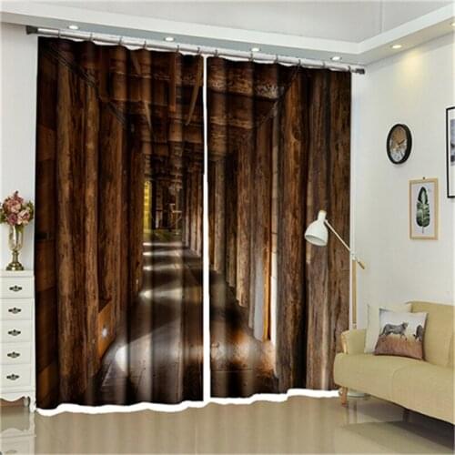 Customized Dark color Luxury 3D Blackout Window Curtain Drapes For Living room Bed room Hotel Wall Tapestry Cortinas
