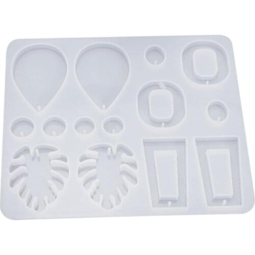 Silicone Mold DIY Translucent Crystal Multi-style Epoxy Earrings Mould Jewelry Pendant Making Tool Christmas Decoration