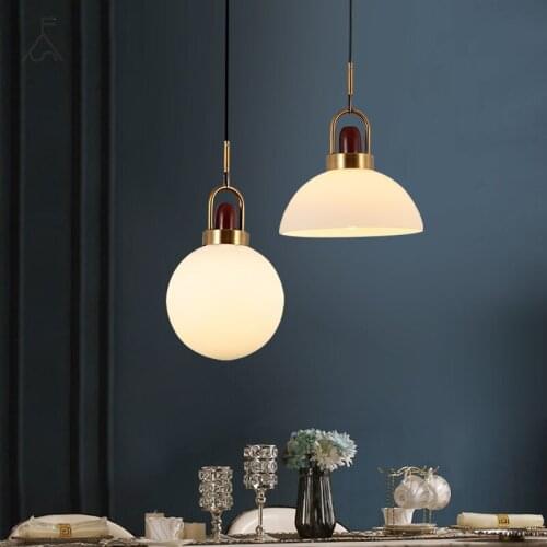 Modern Glass Ball Pendant Lights Fixture Luminaire Nordic Wood Hanging Lamps Bedside Room Suspension Lighting Luxury Home Decor