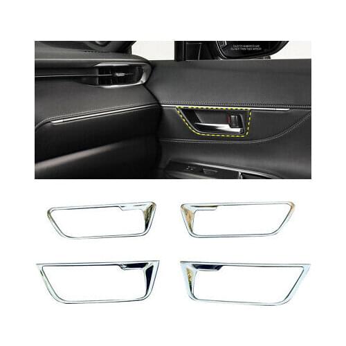 Steel Chrome Interior Door Handle Cover 4pcs For Toyota Harrier Venza 2020-2021