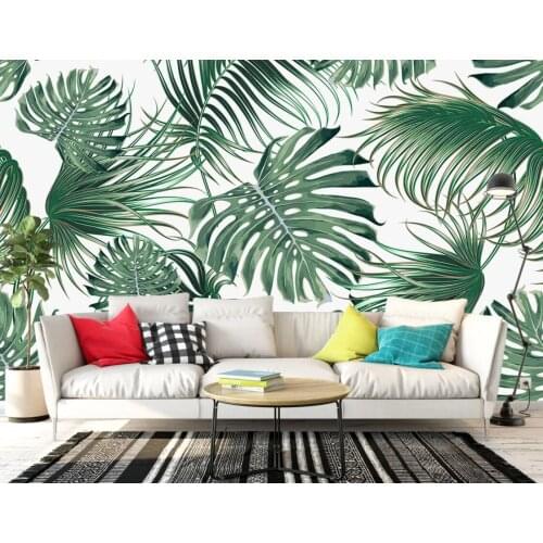 Tropical Leaves Wallpaper Wall Mural Photo Wall Papers Wall Art Decor Canvas Contact Paper Home Improvement Wall Cover