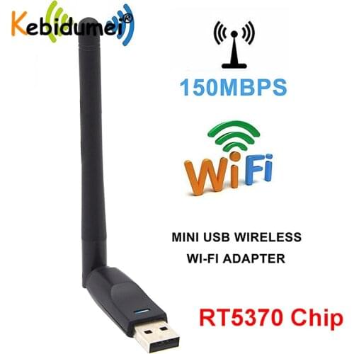 USB WiFi Antenna Wireless Network Card RT5370 For Digital Satellite Receiver Decoder Freesat V7 HD V8 Super IP-S2 For PC Laptop