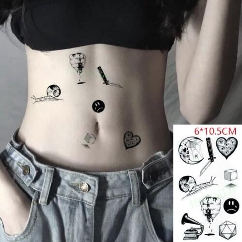 Waterproof Temporary Tattoo Sticker ins Love knife gothic sexy Body Art flash tatoo fake tatto for Women Men