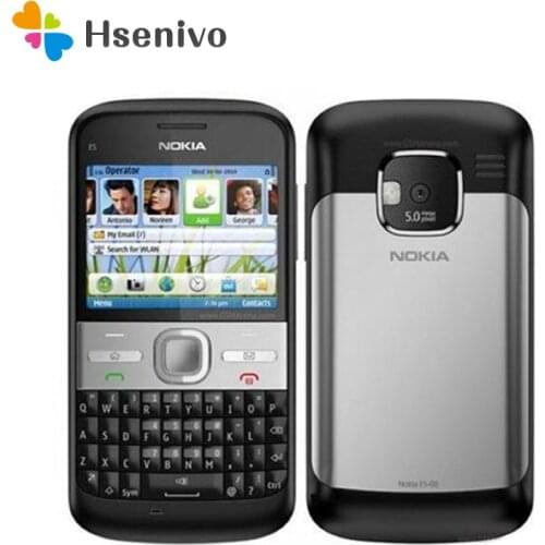 Nokia E5 Refurbished-Original Unlocked Nokia E5 5MP Camera 3G network Russian keyboard Russian languge cell phones Fast