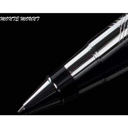 High Quality Special Edition Blue and silver arc barrel roller ball pen luxury Writing pen