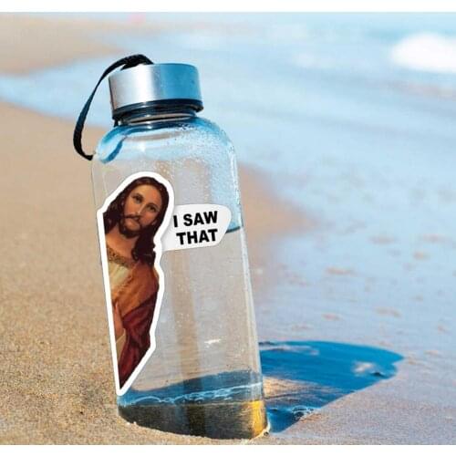 10PCS Jesus Graphic Sticker Moist-proof Easy Removing Decal DIY Laptops Small Sticker Home Window Fridge Christmas Decor