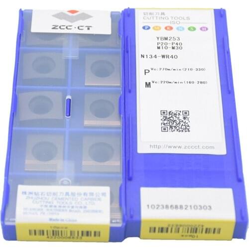 10 PCS Original N134-WR40 YBM253 Carbide Inserts Internal Turning Tool Metal Lathe Tools