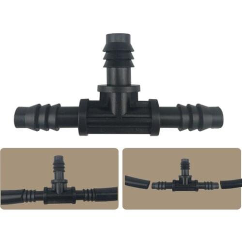 Garden hose tee 3 way 8/11 tube or 9/12 tube hose connector barbed tee garden splitter water divider mist connector adapter 10pc