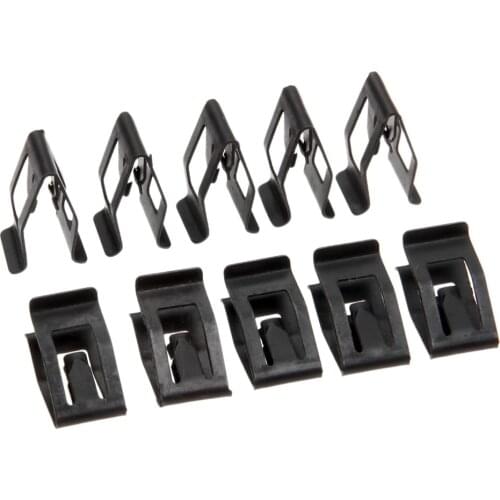 10 Pcs Universal Auto Car Front Console Dash Dashboard Trim Metal Retainer Black Ford Mazda Audi Toyota