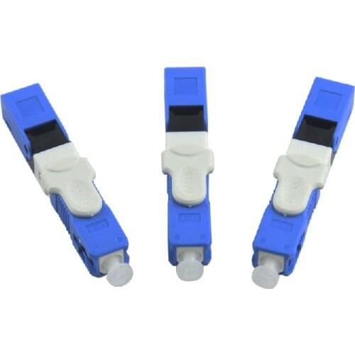 100PCS high quality ESC250D Field Assembly Optical Connector SC UPC FTTH Fiber Fast Connector Free shipping