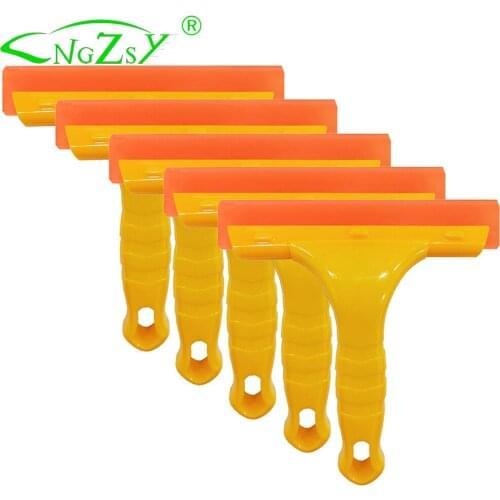 5pcs Window Tinting Squeegee Silicone Blade Water Wiper Anti-alip Handle Glass Car Wrapping Film Applicator Sticker Wraps 5B39