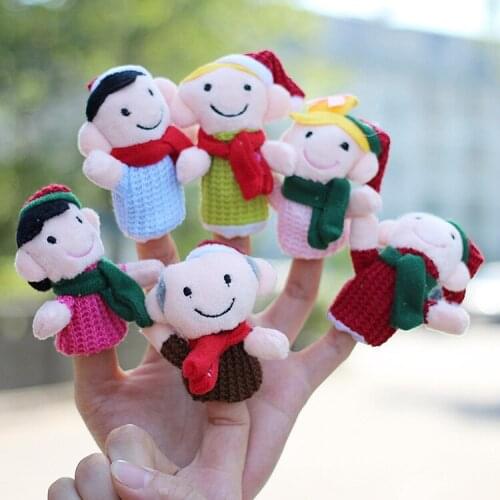 6pcs New Christmas Plush Toys One Home Dear Six Fund Figure Modeling Finger Doll Suit Factory Straight Battalion Distribution