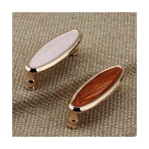 76mm modern fashion deluxe furniture decoration hardware handle 3" rose gold drawer cabinet pulls knobs amber resin dresser knob