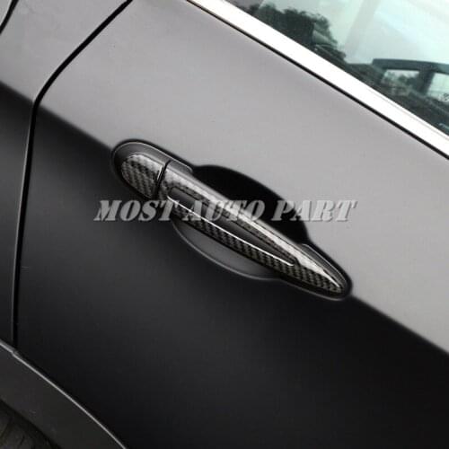 Carbon Fiber Exterior Car Door Handle Trim Cover 8pcs For BMW X1 E84 2010-2015 Car accesories interior Car decoration