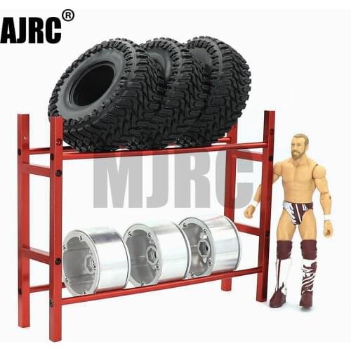 AJRC 1/10 Scale 1.9 2.2 Wheel Rim Tire Storage Rack for RC Crawler Traxxas TRX-4 TRX-6 Axial SCX10 D90 D110 TF2 YOKOMO RC Car