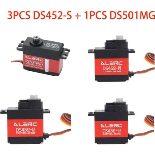 ALZRC 3PCS DS452-S Servos+1PCS DS501MG / 4PCS DS452-SServo For ALZRC X360 RC Helicopter