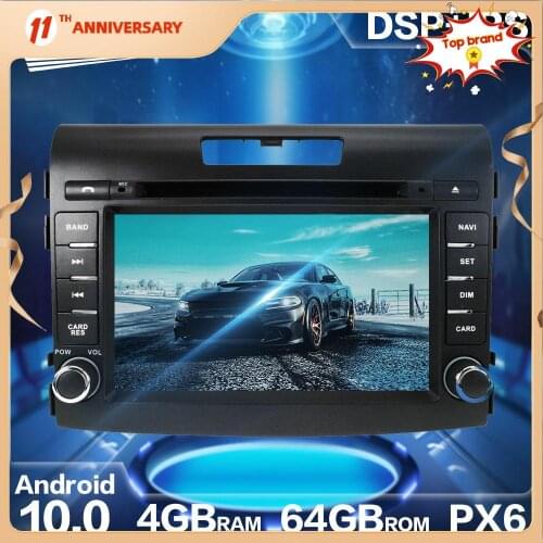 Aotsr Android 10.0 4+64G Car Radio GPS Navigation DSP For Honda CRV 2012 - 2016 HD Car Auto Stereo Video Multimedia DVD Player