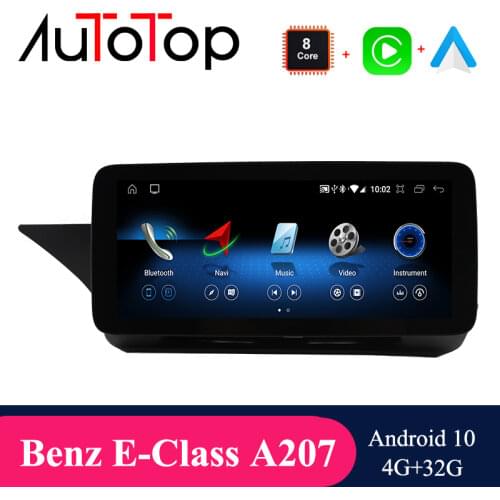 AUTOTOP W207 mercedes benz Car Multimedia Player Android 10.0 for Mercedes Benz E Class Coupe W207 A207 C207 2009-2015 LHD RHD
