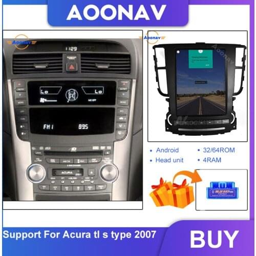 2 din Car radio android tesla style video player for Honda Acura tl s type 2007 car GPS navigation multimedia Stereo receiver