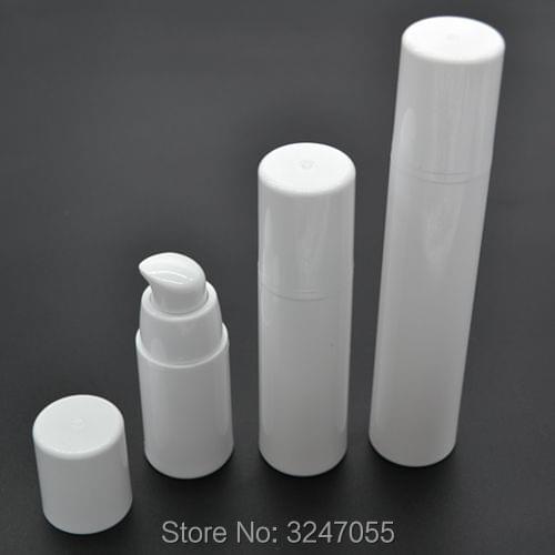 15ML 30ML 50ML 40pcs/lot White PP Plastic Cosmetic Lotion Airless Bottle,Portable DIY Empty Elegant Essence Refillable Container
