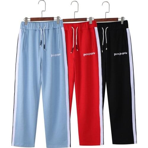 Palm Angels 22SS Tide Brand Mens and Womens Couples Letter Printed Pattern Casual Fashion Casual Pants