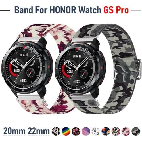 Elastic Nylon Band for Huawei HONOR GS Pro Watch Adjust Watchband for HONOR Watch Wrist Strap Bracelet Belt 20/22mm Accessories