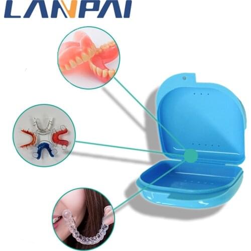 1PCS Denture Storage Box Denture Bath Box Organizer Dental False Teeth Appliance Container Storage Boxes Dentures BathBox Colour