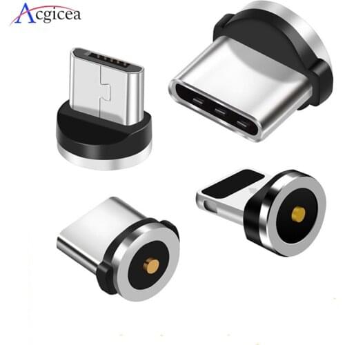 Magnetic Cable plug Type C Micro USB C Plugs Fast Charging Phone Microusb Type-C Magnet Charger Plug For iPhone XR Redmi k20 pro