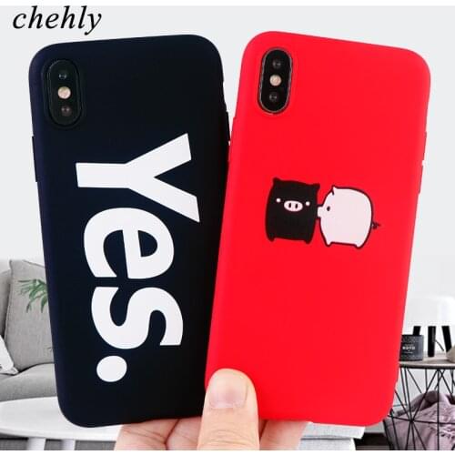 Fashion YES Phone Case for iPhone 6s 7 8 11 12 Mini Plus Pro X XS Max XR Trendy Soft Silicone Fitted TPU Shell Accessories Cover