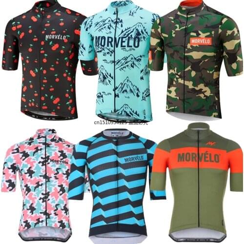 2020 New Morvelo Men pro team Cycling Jerseys Short Sleeve Mtb Bicycle Bike Cycling Clothing Maillot Ciclismo Hombre Maillot