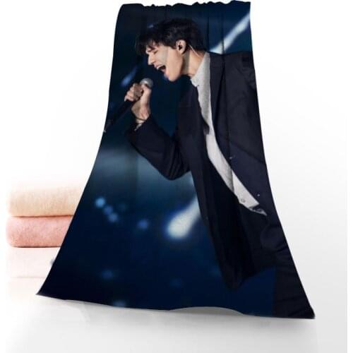 New Custom Dimash Towel Printed Cotton Face/Bath Towels Microfiber Fabric For Kids Men Women Shower Towels 70X140cm