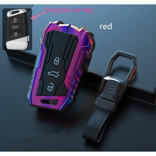 New Car Key Cover Case For VW Volkswagen Magotan Passat B8 Skoda Superb Kodiaq A7 Smart Keychain Remote Fob Protector Case
