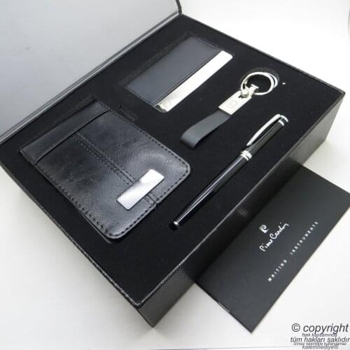 Pierre Cardin Enjoy Gift Multi Set 4 Piece | Mobile Memo Notes + Business Card Holder + Pen and Keychain Set | Pierre cardin Pen | Ism