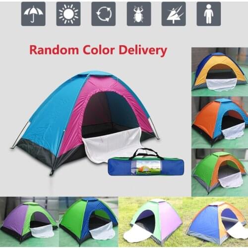 2/4/6/8Person Waterproof Outdoor Tents Protable Camping Beach Tent Sun Shelter Travel Sport Hiking Large Space Tent Random Color
