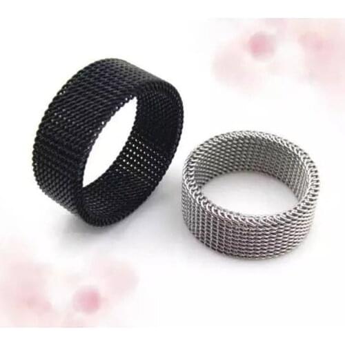 Megin D Stainless Steel Titanium Ins Simple Korean Fashion Style Vintage Boho Chains Rings for Men Women Couple Gift Jewelry Ane