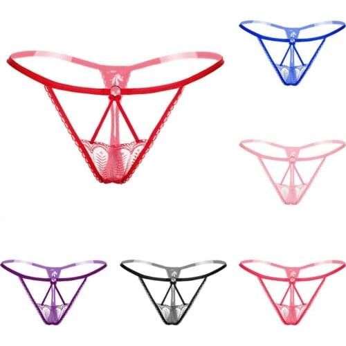Sexy Lace Strap G-String Hollow out Elastic Thong Underwear Women\s Underpants