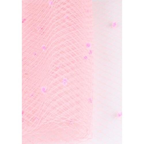 Pink Birdcage Veil With Dot 45 CM Width Russian Veiling Netting Wedding For Fascinator Mesh Women Hair Accessories 5Yards/Lot